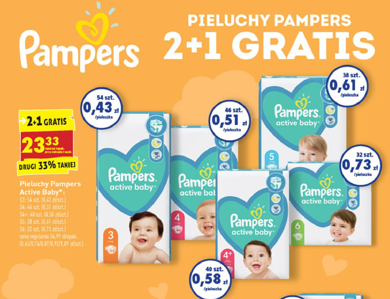 Pileuchy dla dzieci maxi plus Pampers active baby promocja