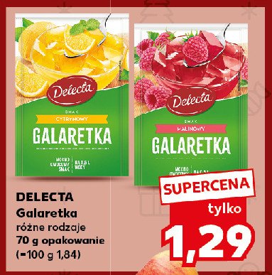 Galaretka malinowa Delecta promocja w Kaufland