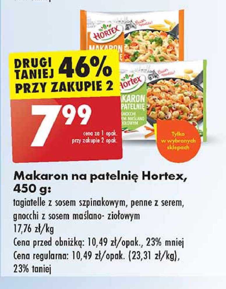 Makaron na patelnię gnocchi z sosem maślano-ziołowym Hortex promocja