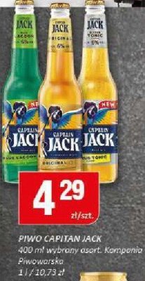Piwo Captain jack blue lagoon promocja w Chorten