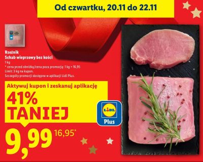 Schab wieprzowy bez kości promocja w Lidl