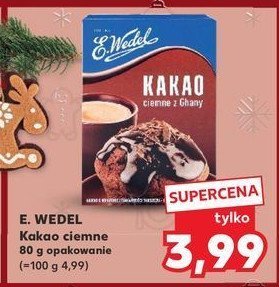 Kakao ciemne z ghany E. wedel kakao promocja