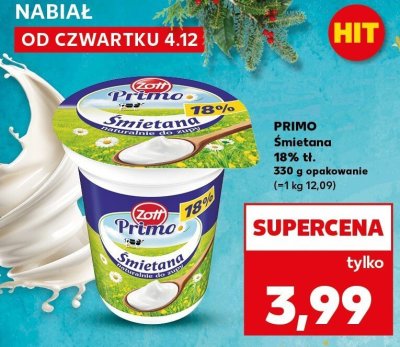 Śmietana 18% tł. PRIMO promocja w Kaufland