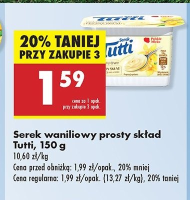 Serek waniliowy prosty sk艂ad Tutti promocja