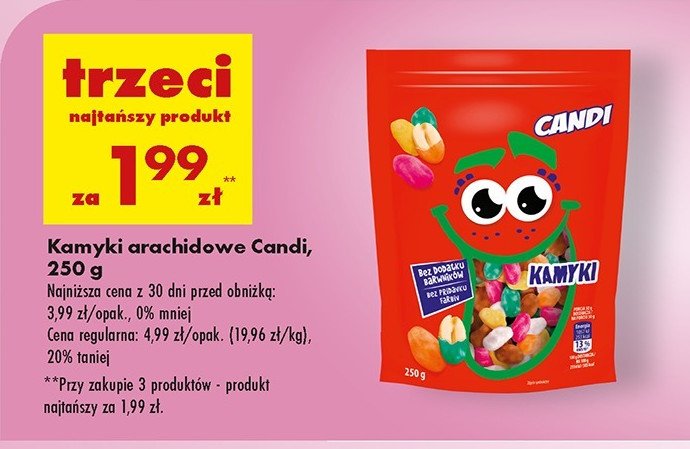 Kamyki arachidowe Candi (biedronka) promocja w Biedronka