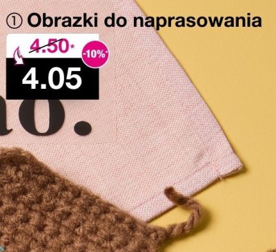 Obrazki do naprasowania promocja w Woolworth