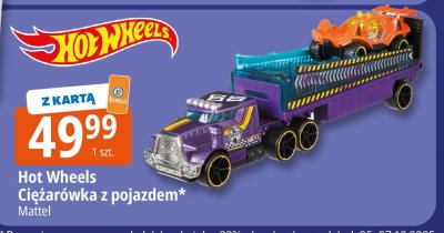 Hot Wheels Ciężarówka z pojazdem Mattel promocja w Leclerc