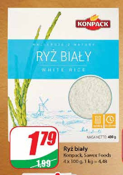 Ryż biały długoziarnisty Konpack promocja