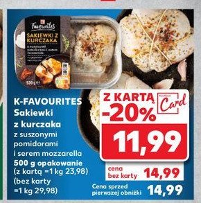 Sakiewki z kurczaka z pomidorami i serem mozzarella K-classic favourites promocja w Kaufland