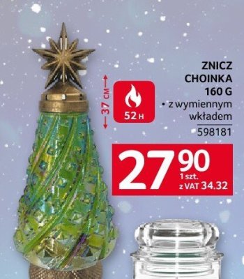 Znicz choinka 160g z wymiennym wkładem promocja w Selgros