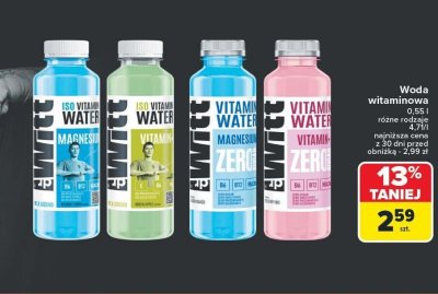 Woda witaminowa różne rodzaje promocja w Carrefour