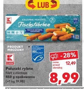 Paluszki rybne filet z mintaja K-classic promocja