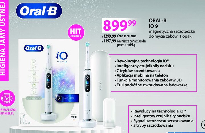 Szczoteczka elektryczna io 9 Oral-b cross action promocja w Hebe