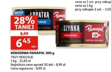 Konserwa z szynka wieprzow膮 Pamapol promocja