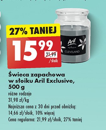 Świeca zapachowa cleveland Aril exclusive promocja