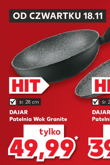 Wok granite 28 cm Dajar promocja