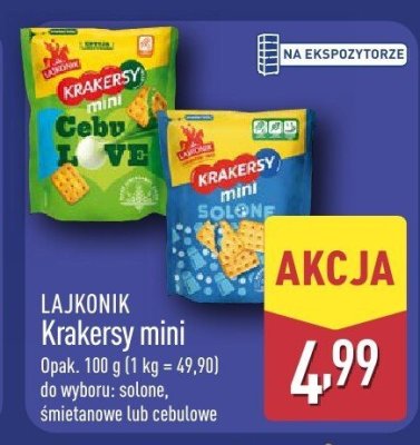 Krakersy Lajkonik Krakersy mini solone promocja w Aldi