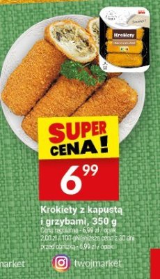 Krokiety z kapustą i grzybami, 350 g promocja w Twój Market