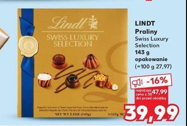 Bombonierka LINDT SWISS LUXURY promocja w Kaufland