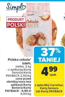 Cebula polska Simply promocja w Carrefour