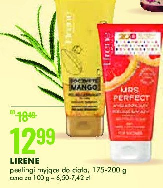 Peeling ujędrniający soczyste mango Lirene beauty collection promocja
