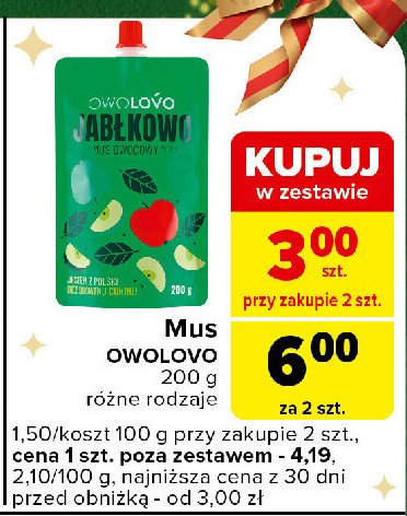 Mus jabłkowo Owolovo promocja