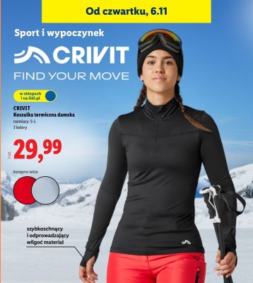 Koszulka termiczna damska promocja w Lidl