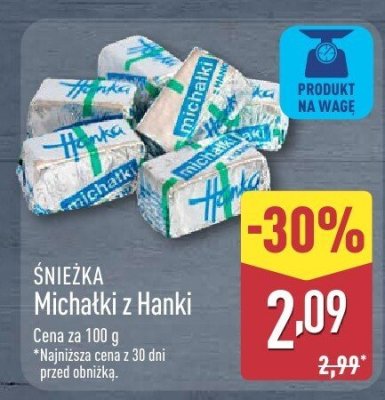 Śnieżka Michałki z Hanki promocja w Aldi