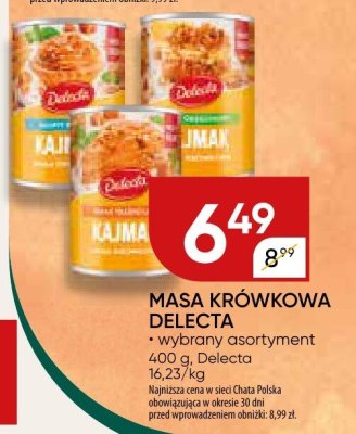 Masa krówkowa delecta promocja w Chata Polska