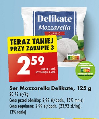 Ser mozzarella Delikate promocja