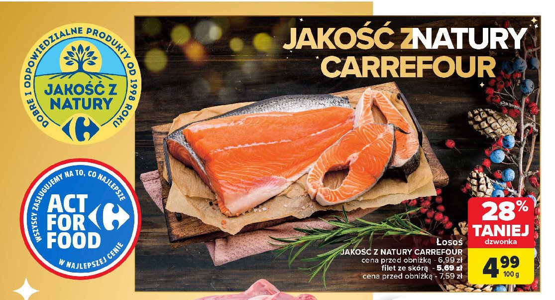 Łosoś dzwonka Jakość z natury carrefour promocja