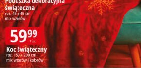 Poduszka dekoracyjna świąteczna promocja w Leclerc