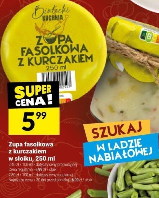 Zupa fasolkowa z kurczakiem w słoiku, 250 ml promocja w Twój Market