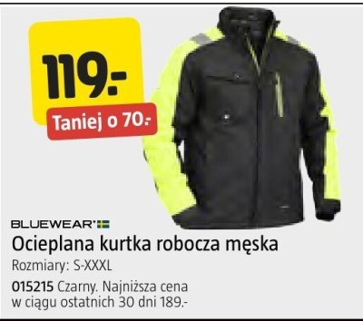 Ocieplana kurtka robocza męska BLUEWEAR promocja w Jula