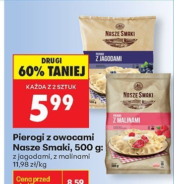 Pierogi z jagodami 500g promocja w Biedronka