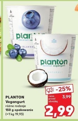 Vegangurt na bazie nerkowców naturalny Planton (żywność) promocja w Kaufland