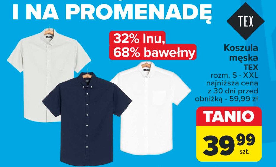 Koszula męska s-xxl Tex promocja