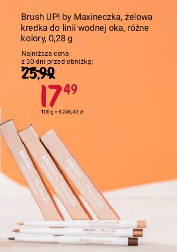 Żelowa kredka do linii wodnej oka 01 peach beige Brush up! by maxineczka promocja