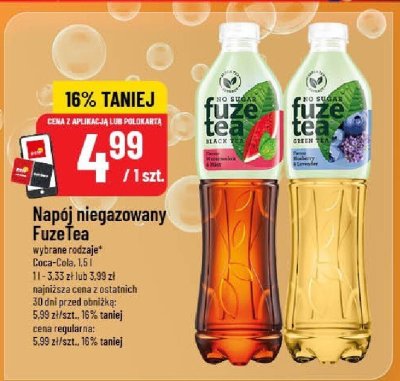 Napój niegazowany FuzeTea promocja w POLOmarket