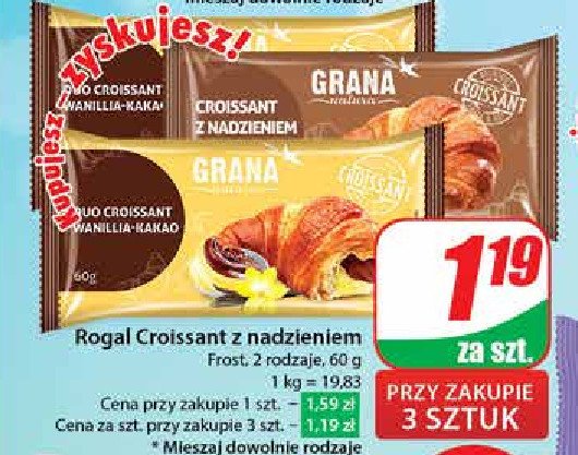 Croissant z nadzieniem kakaowym promocja