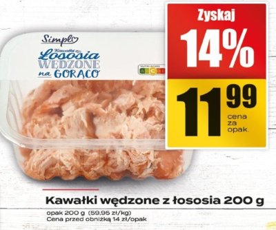 Kawałki wędzone z łososia 200 g promocja w Supeco
