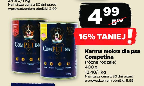 Karma dla psa kurczak Competina promocja