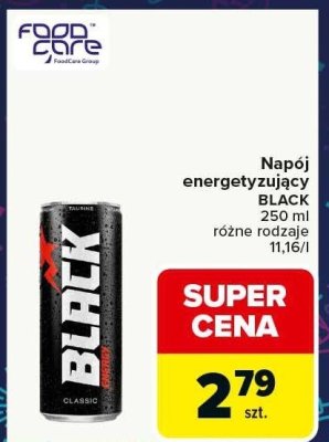 Napój energetyzujący BLACK 250 ml różne rodzaje promocja w Carrefour