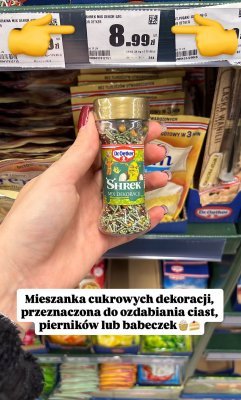 Mieszanka dekoracji cukrowych Shrek Mix Dekoracji Dr.Oetker promocja w Intermarche