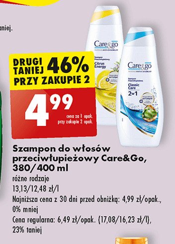Szampon przeciw艂upie偶owy citrus Care&go promocja