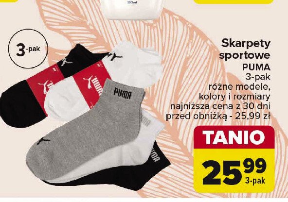 Skarpety sportowe Puma promocja w Carrefour