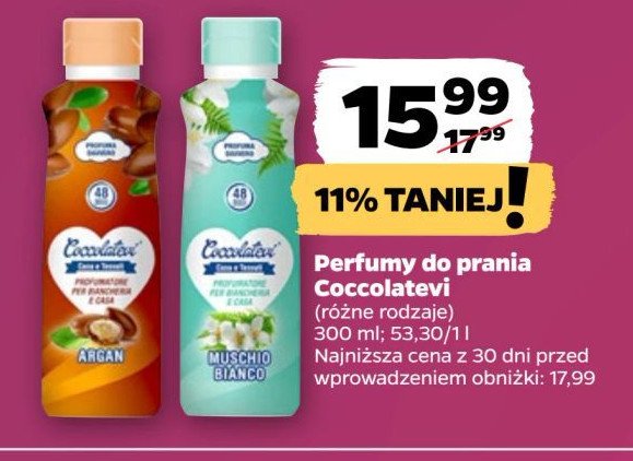 Perfumy do prania argan Coccolatevi promocja w Netto