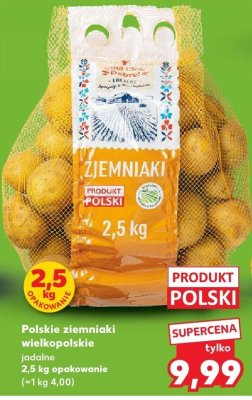 Ziemniaki wielkopolskie jadalne 2,5 kg promocja w Kaufland