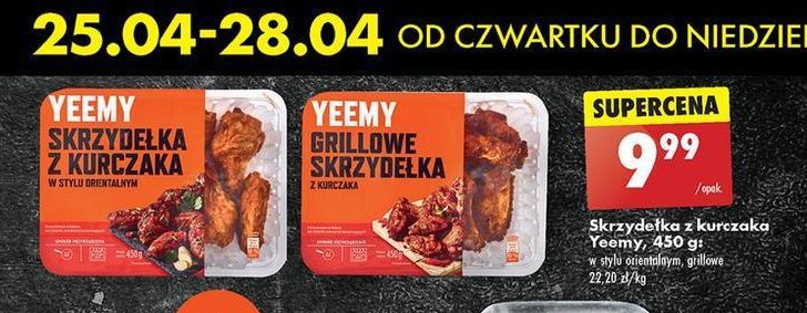 Skrzydełka z kurczaka grillowe Yeemy promocja