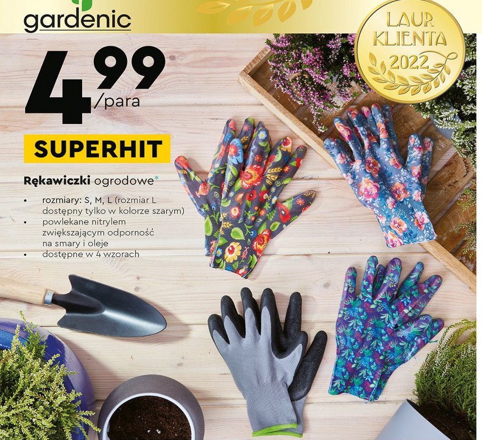 Rękawice ogrodnicze lateksowe s-l Gardenic yard promocja